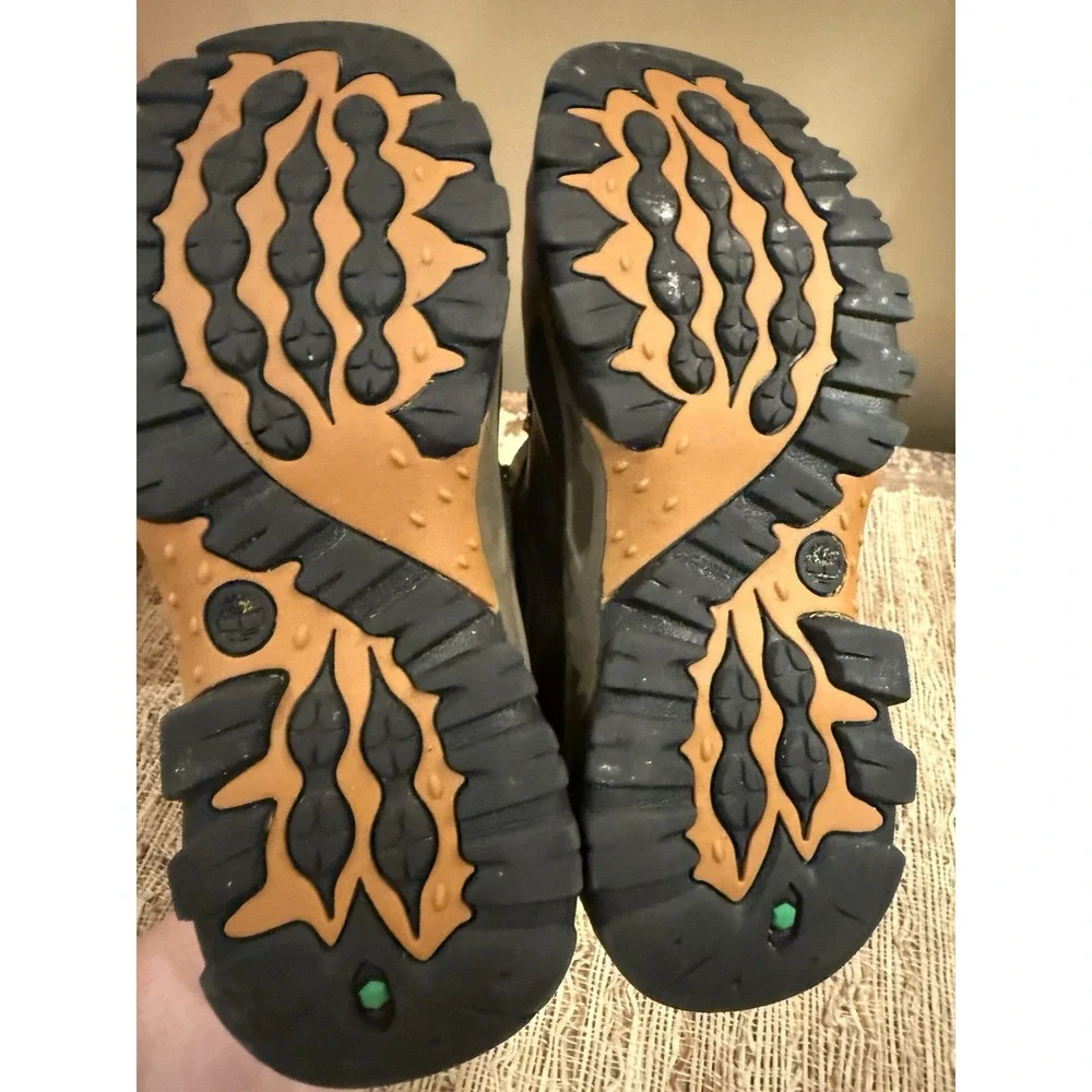 Timberland Boys Brown Mid‎ Waterproof Hiking Boots Shoes  Size 12